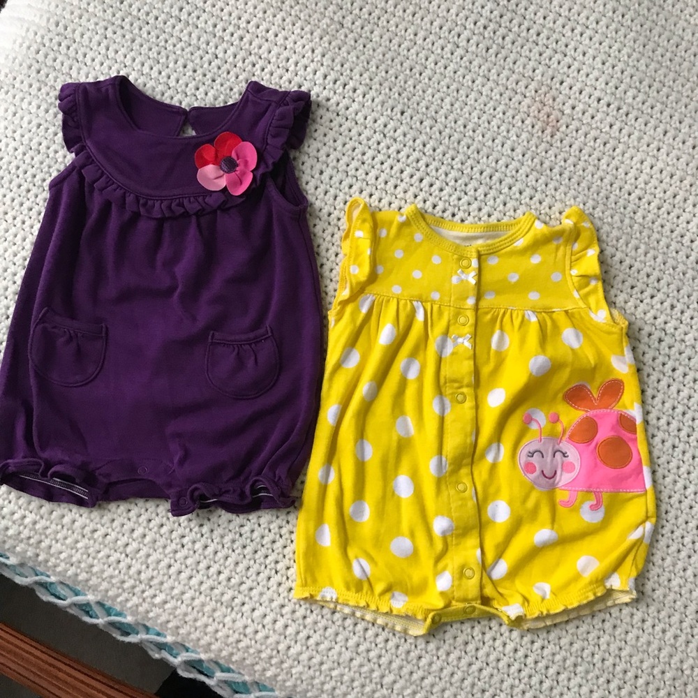 6-9m Bundle of 2 rompers/onesie Gymboree/Carter